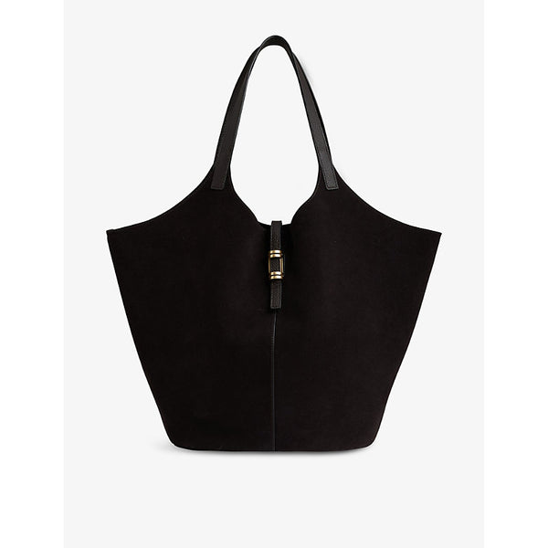 Reiss Lyra Leather And Suede Tote Bag