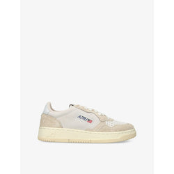 Autry Medalist brand-embroidered suede low-top trainers | Autry