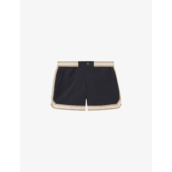  Reiss Baller contrast-panel regular-fit woven swim shorts