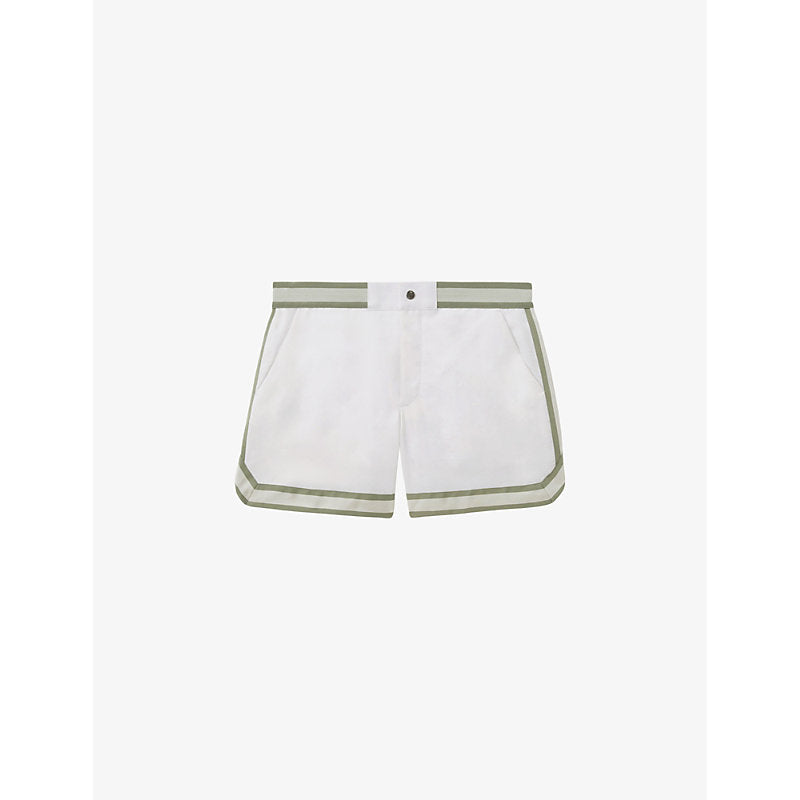  Reiss Baller contrast-panel regular-fit woven swim shorts