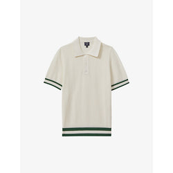  Reiss Quinn half-button short-sleeve cotton polo