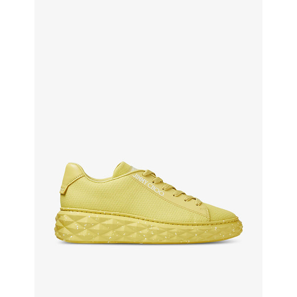 Jimmy Choo Diamond Light Sunbleached leather low-top trainers