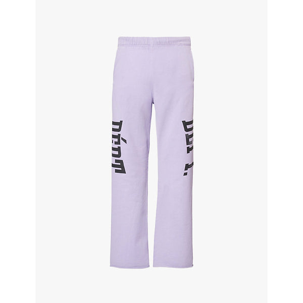  Gallery Dept Text-print flared-leg cotton-jersey jogging bottoms