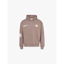  The Couture Club Blurred Emblem text-print relaxed-fit cotton-jersey hoody