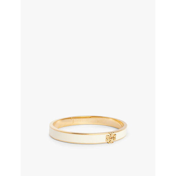 Tory Burch Kira 18ct yellow gold-plated brass and enamel bracelet