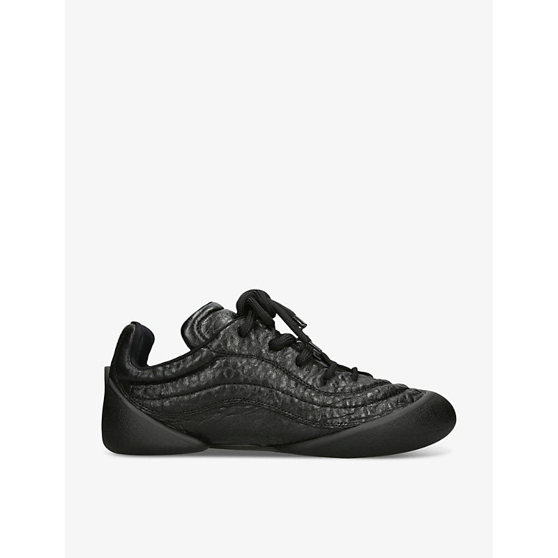 Alexander Mcqueen Flexion rubber-trimmed textured-leather low-top trainers | Alexander Mcqueen