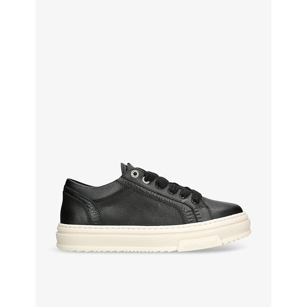 Represent HTN branded leather low-top trainers