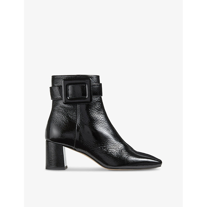 Lk Bennett Wilde square-toe patent-leather ankle boots