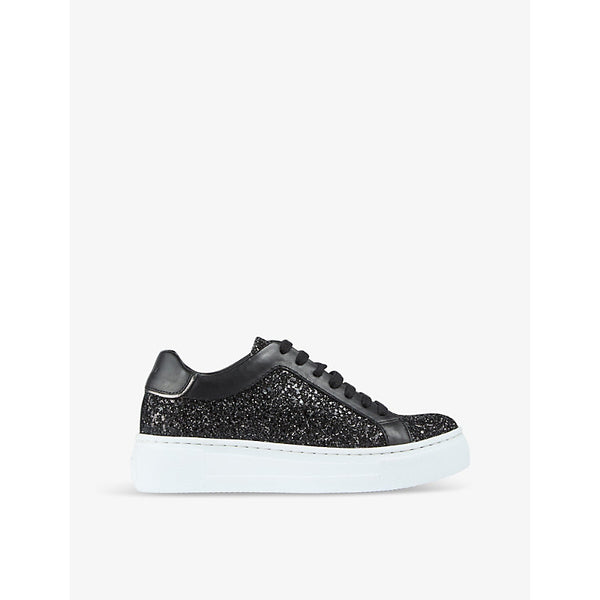 Lk Bennett Lift glitter-embellished platform woven low-top trainers