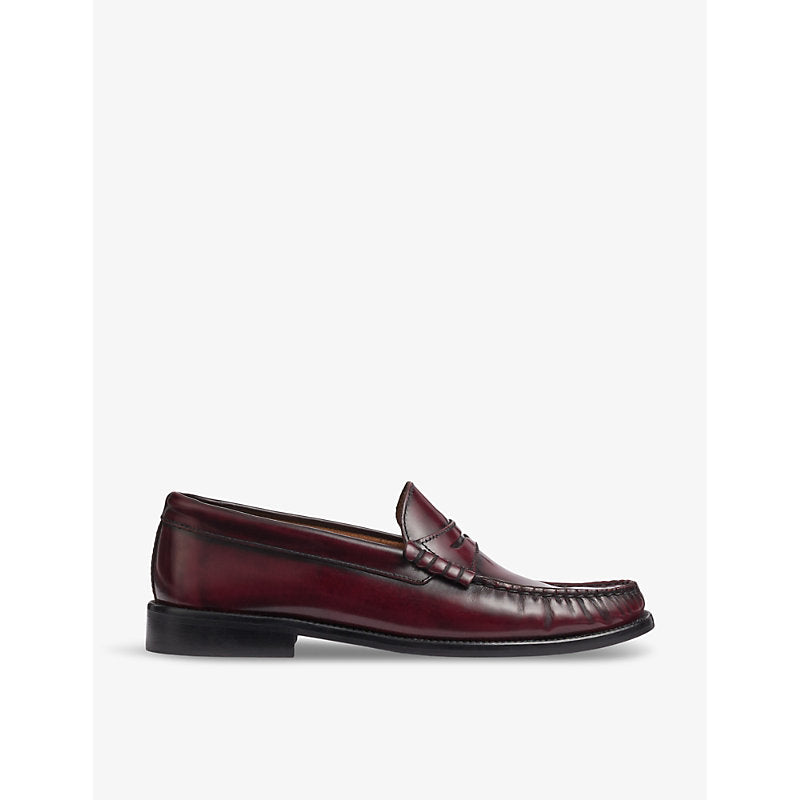 Lk Bennett Solo penny-trim flat leather loafers | Lk Bennett