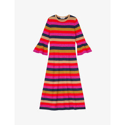 Lk Bennett Alice striped knitted midi dress | LK BENNETT