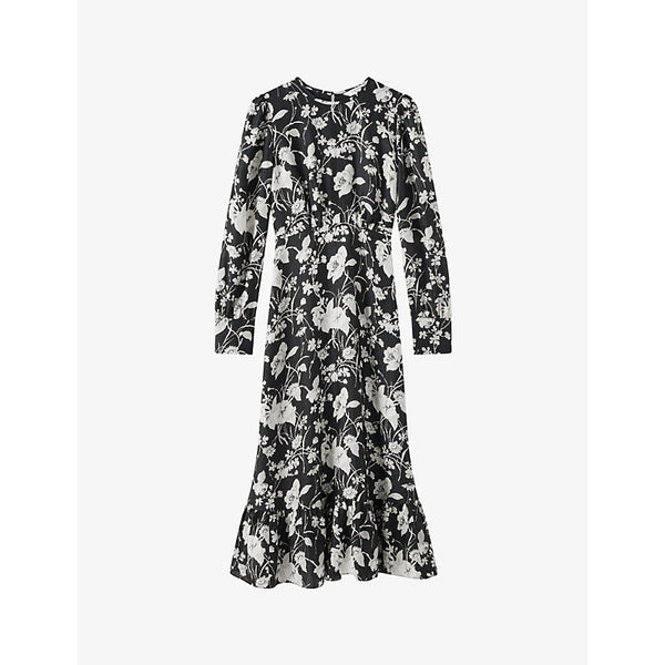 Lk Bennett Winona meadow-print woven midi dress | LK BENNETT