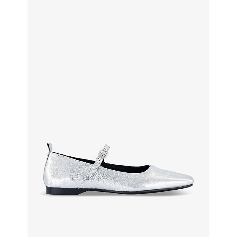 Vagabond Shoemakers Delia metallic-leather Mary Jane flats