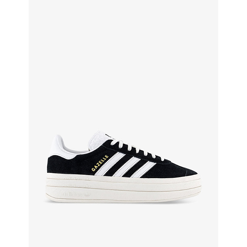  Adidas Gazelle Bold brand-stripe suede low-top trainers