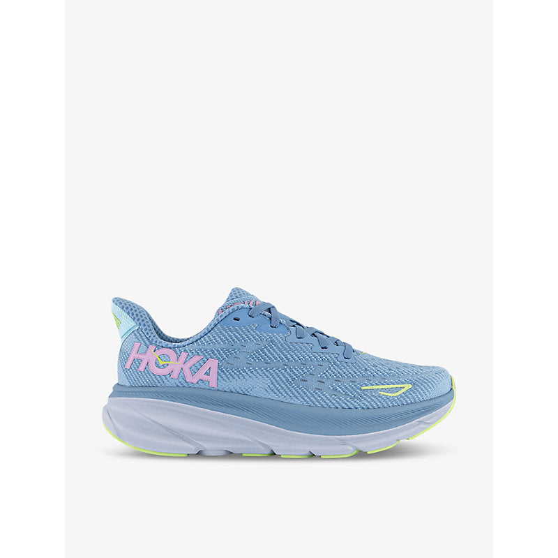 Hoka Clifton 9 breathable polyester-blend low-top trainers | Hoka