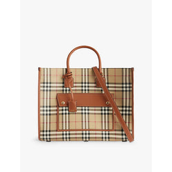  Burberry Freya medium faux-leather tote bag