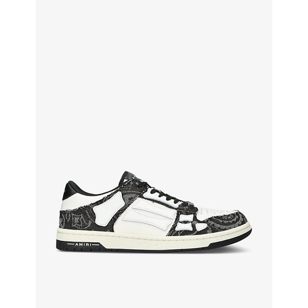  Amiri Skel Top bandana-print leather low-top trainers