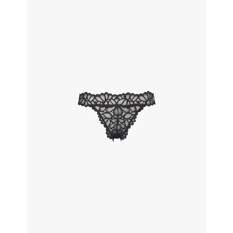  Savage X Fenty Savage Not Sorry brand-charm lace thong