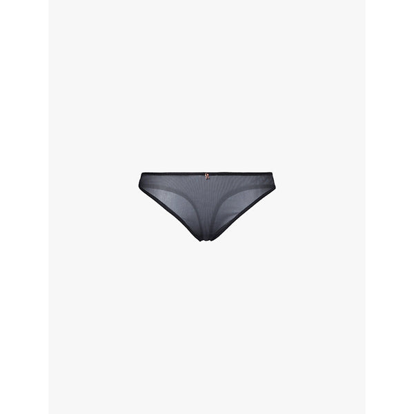  Savage X Fenty Sheer X Thong mid-rise stretch-lace thong