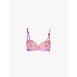  Savage X Fenty Mod Poppy Unlined Lace Balconette stretch-lace bra