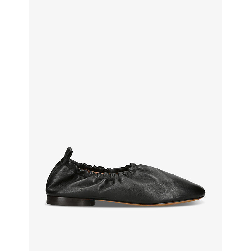 Mansur Gavriel Ruched Ballerina leather ballet flats