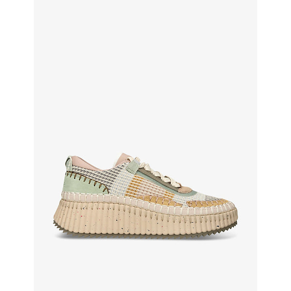 Chloe Nama Runner low-top mesh and woven trainers