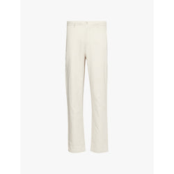  Onia Mid-rise straight-leg cotton and linen-blend trousers