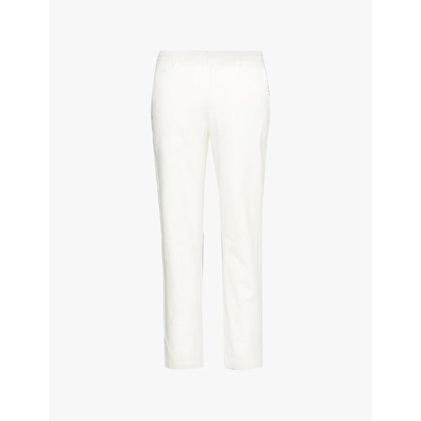 Onia Mid-rise straight-leg cotton and linen-blend trousers