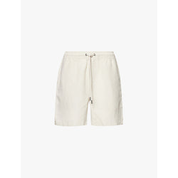  Onia Air 6' logo-tab linen-blend shorts