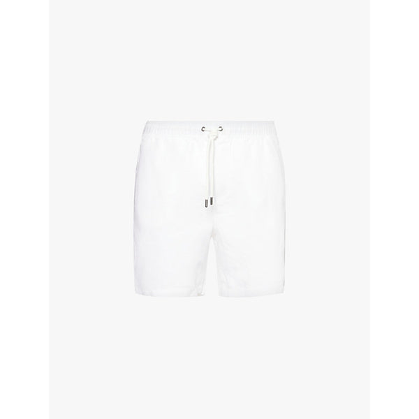 Onia Air 6' logo-tab linen-blend shorts