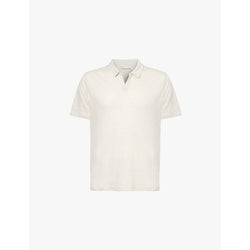  Onia Shaun short-sleeve linen polo shirt