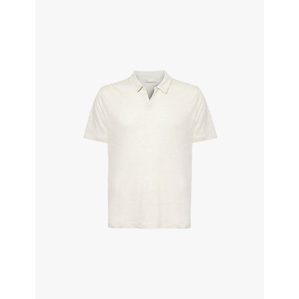  Onia Shaun short-sleeve linen polo shirt