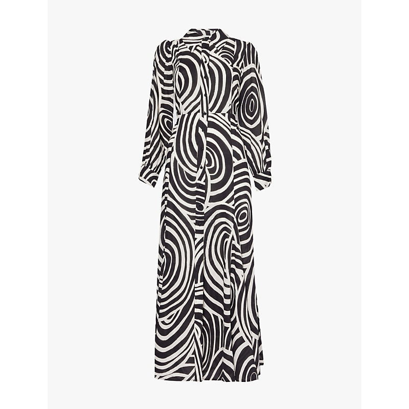 Rixo Maddison collar woven midi dress | RIXO