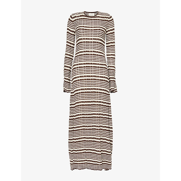 Holzweiler Rib Stripe long-sleeve stretch-knit maxi dress