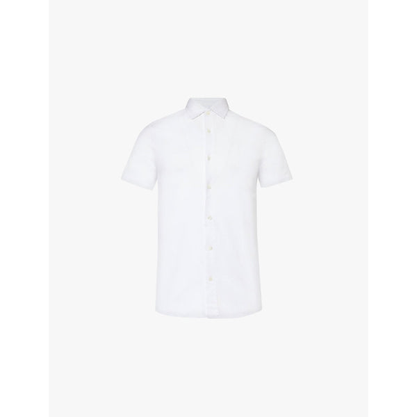 Emporio Armani Logo-embellished short-sleeve woven shirt