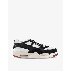 Womens Nike Air Jordan 4 branded leather and mesh low-top trainers