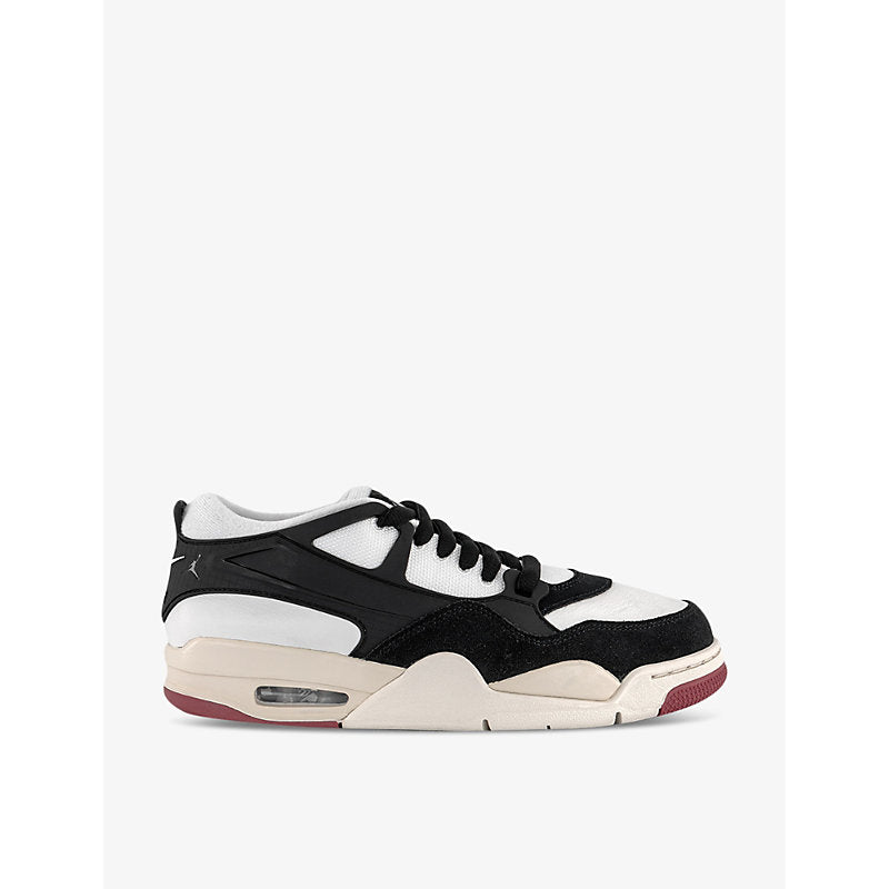 Womens Nike Air Jordan 4 branded leather and mesh low-top trainers