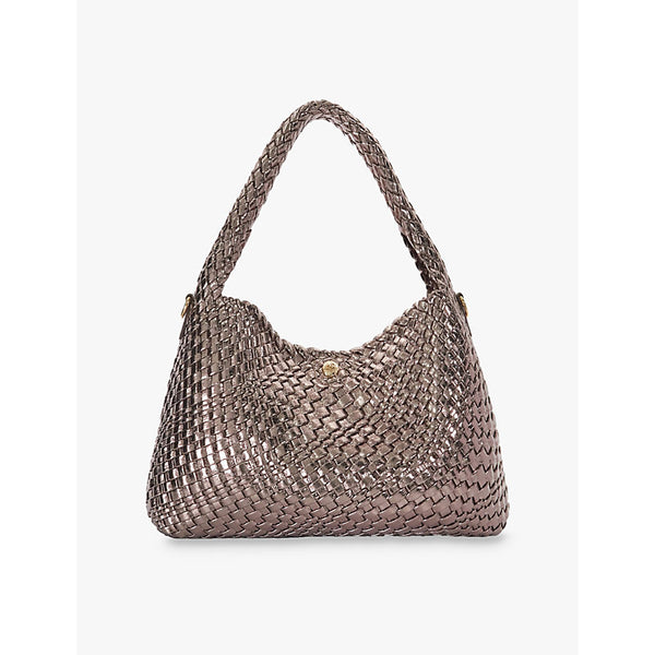 Dune Deliberate metallic-woven shoulder bag | LYBSTORE