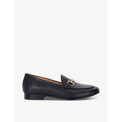  Dune Glair snaffle-embellished flat leather loafers