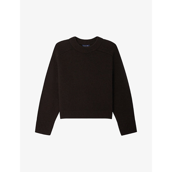 Soeur Round-neck brushed-texture wool jumper | LYBSTORE