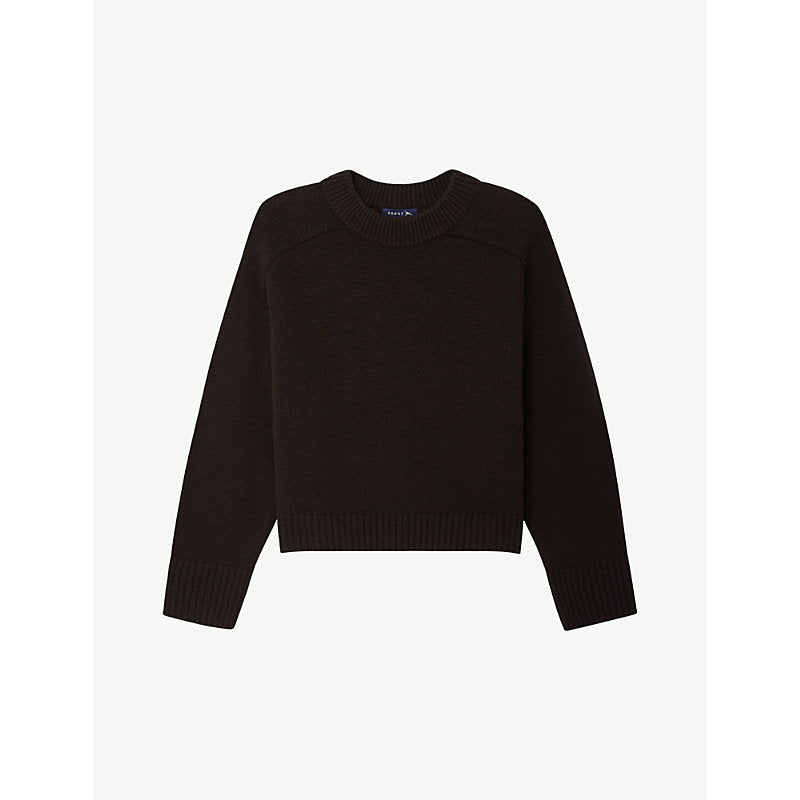 Soeur Round-neck brushed-texture wool jumper | LYBSTORE