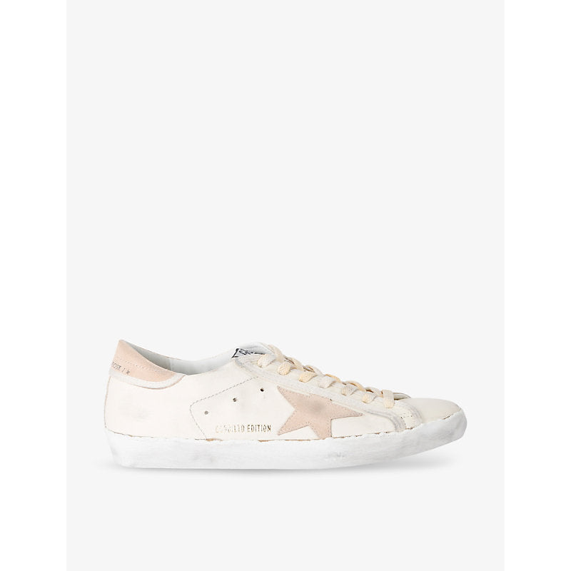 Golden Goose Super-Star logo-print suede low-top trainers