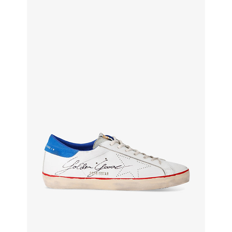  Golden Goose Super-Star logo-signature leather low-top trainers