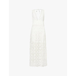 Amy Lynn Crochet-pattern halterneck cotton midi dress | AMY LYNN