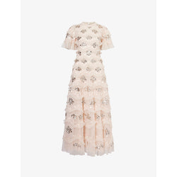 Needle And Thread Daisy Wave embellished recycled-polyester tulle maxi dress | NEEDLE AND THREAD