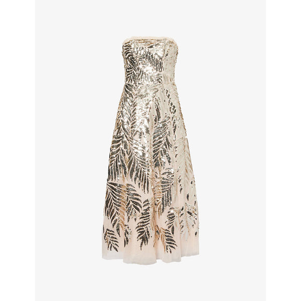 Needle And Thread Feather sequin-embellished woven midi dress | NEEDLE AND THREAD