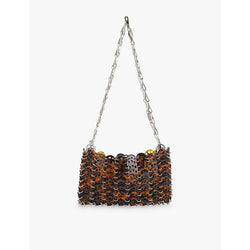  Rabanne Sac A Main tortoiseshell-print acrylic shoulder bag