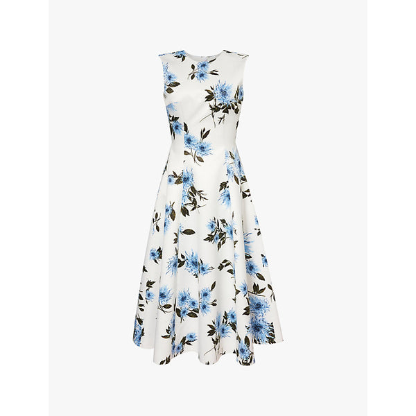 Emilia Wickstead Floral-print sleeveless woven midi dress