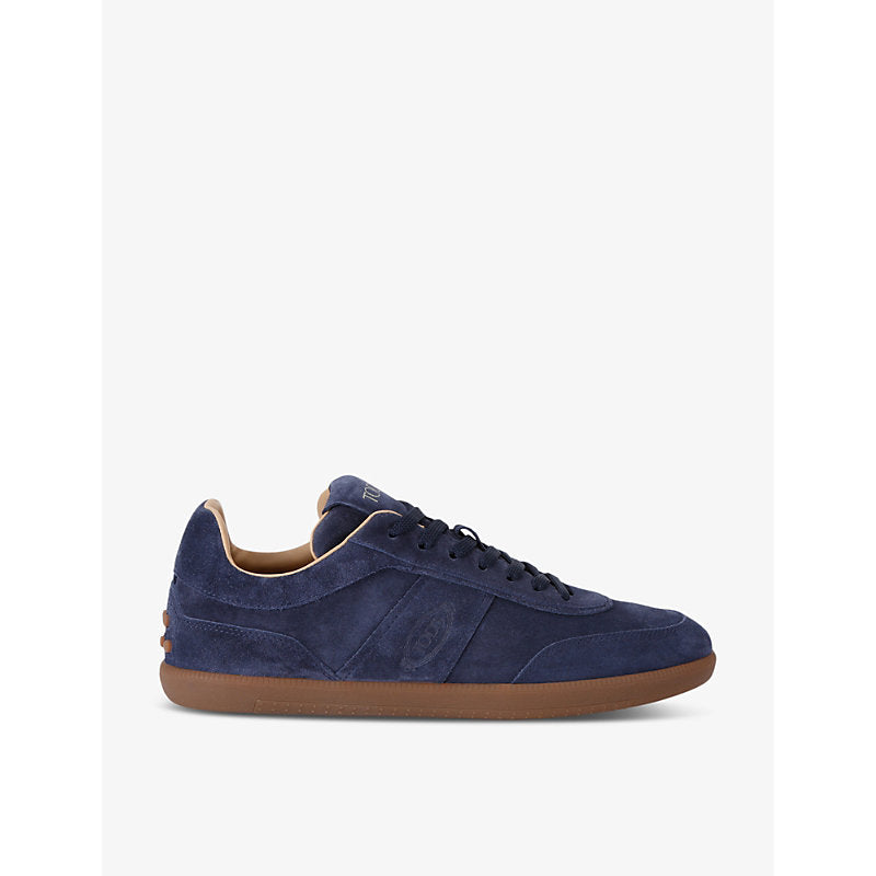 Tods Casseta Light panelled suede low-top trainers