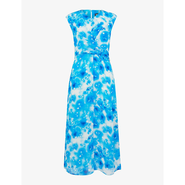 Whistles Daina floral-print V-neck woven midi dress